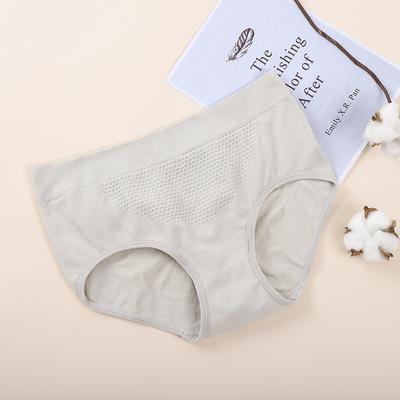 Cueca sem costura em formato de favo de mel 3D com massagem, alta elasticidade e respirabilidade, cintura média e levantamento de quadril, para mulheres