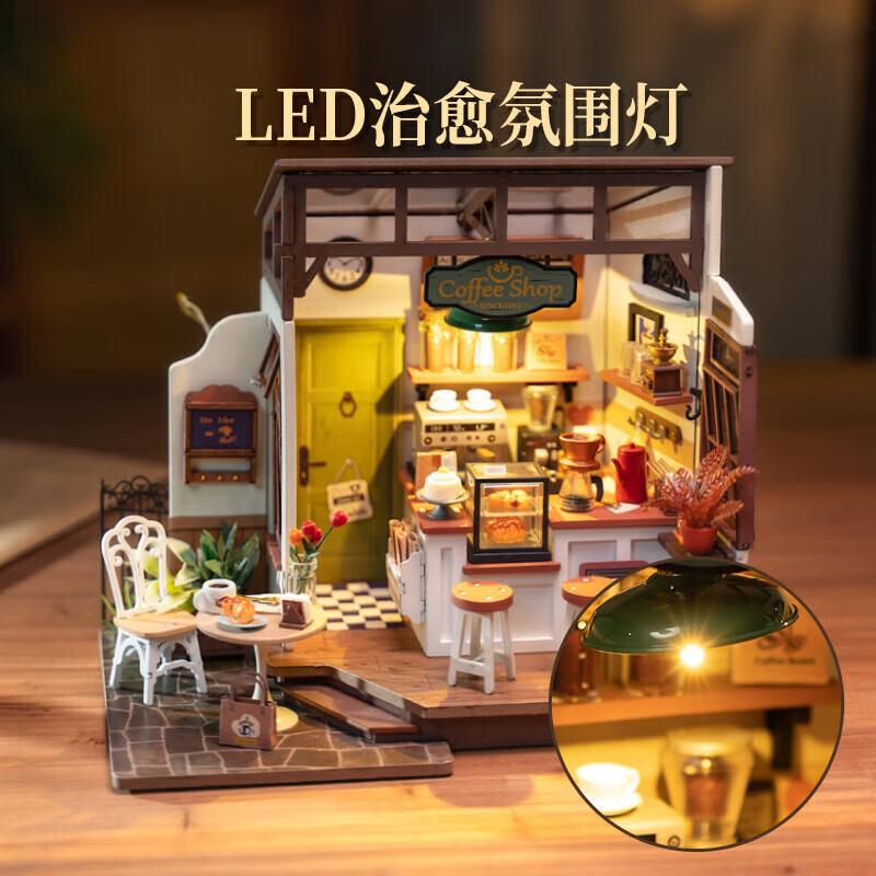 Rolife NO.17 Coffee Shop Wooden Building Blocks 183pcs DG162 DG162