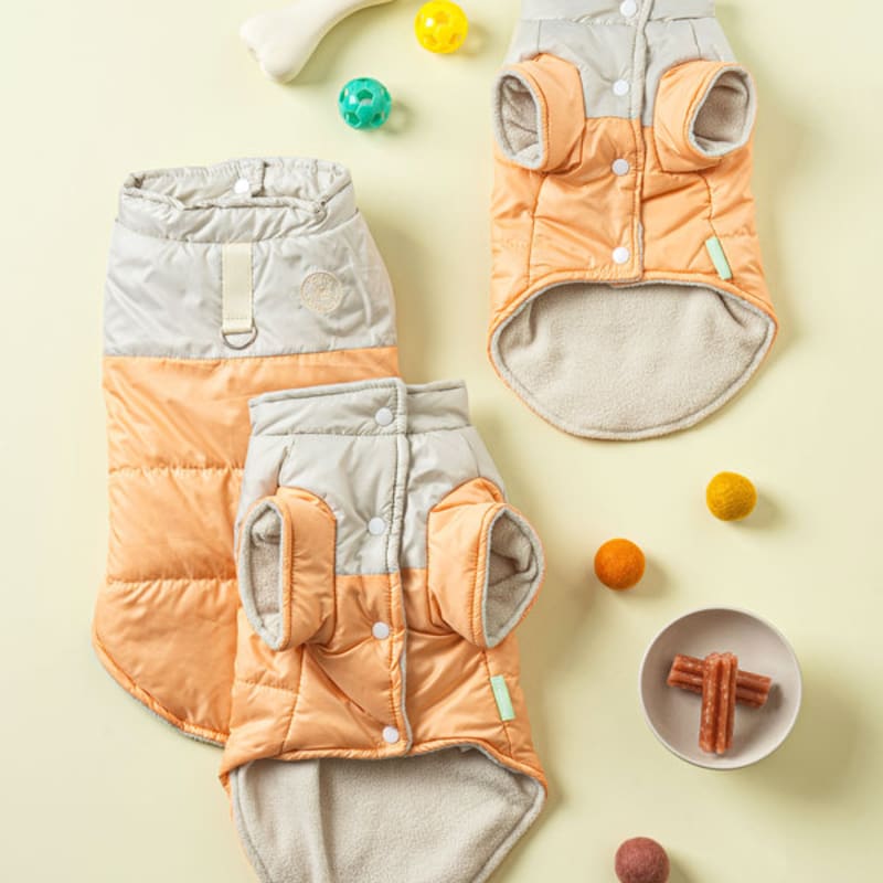 [Domácí mazlíček] Zateplená vesta M, broskvová