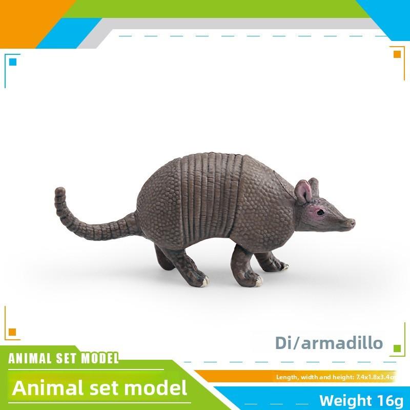 Realistic Animal Rabbit Armadillo Macaque And Panda Replicas Pvc Educational Model For Child Development And Play Gray Armadillo