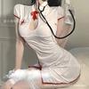 Sexy lingerie nurse skirt cosplay slit sexy hollow skirt split