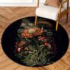 Mystical Mushroom Starry Sky  Pattern Round Shape Floor Mats Kitchen Hallway Runner Rug Bedroom Living Room Soft Carpet Non-slip Area Rug