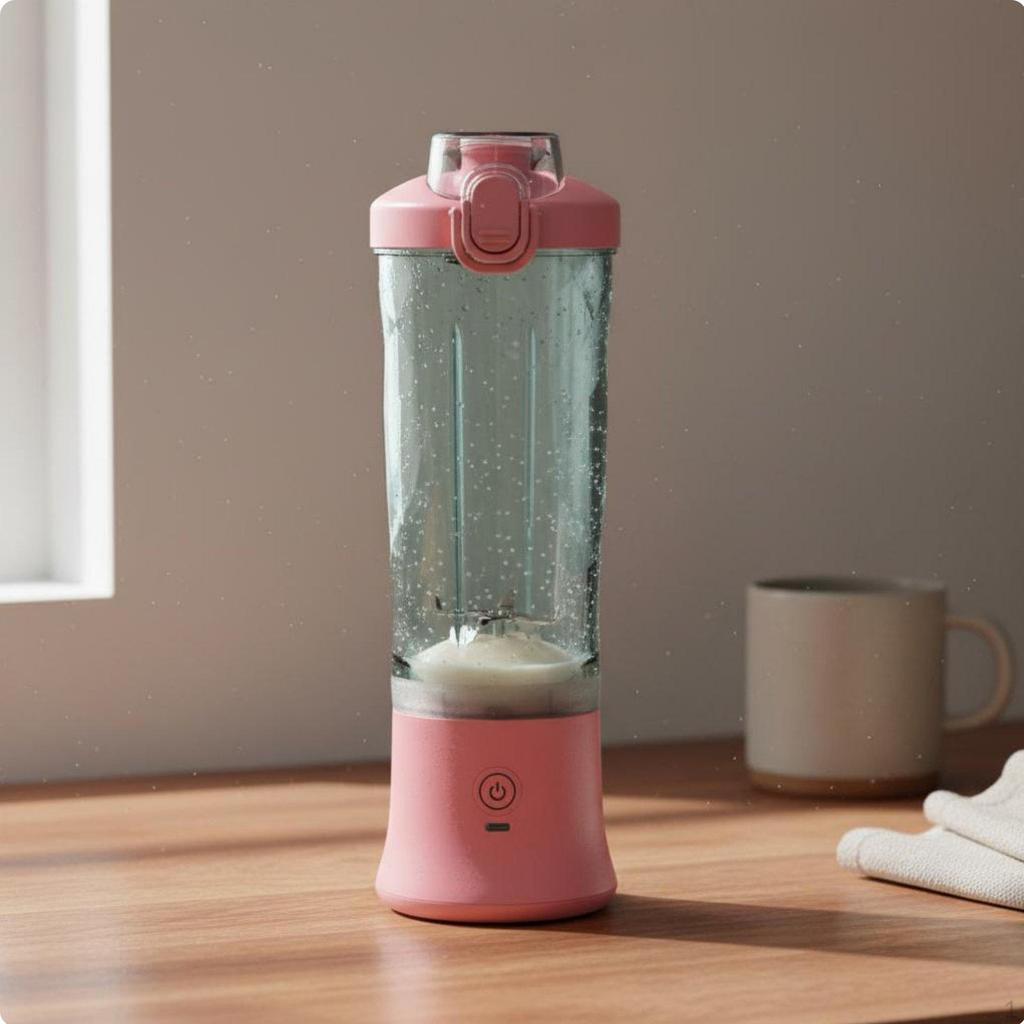 Portable Blender Design Individual Ice Crusher Crushing USBCharged Juicer Cup for Travel, Office,