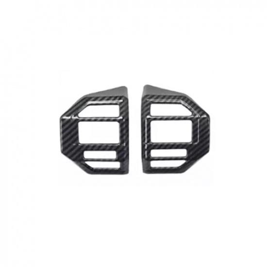 For Toyota Prado LC250 2024 2025 Carbon Fiber 2X Steering Wheel Decor Cover Trim