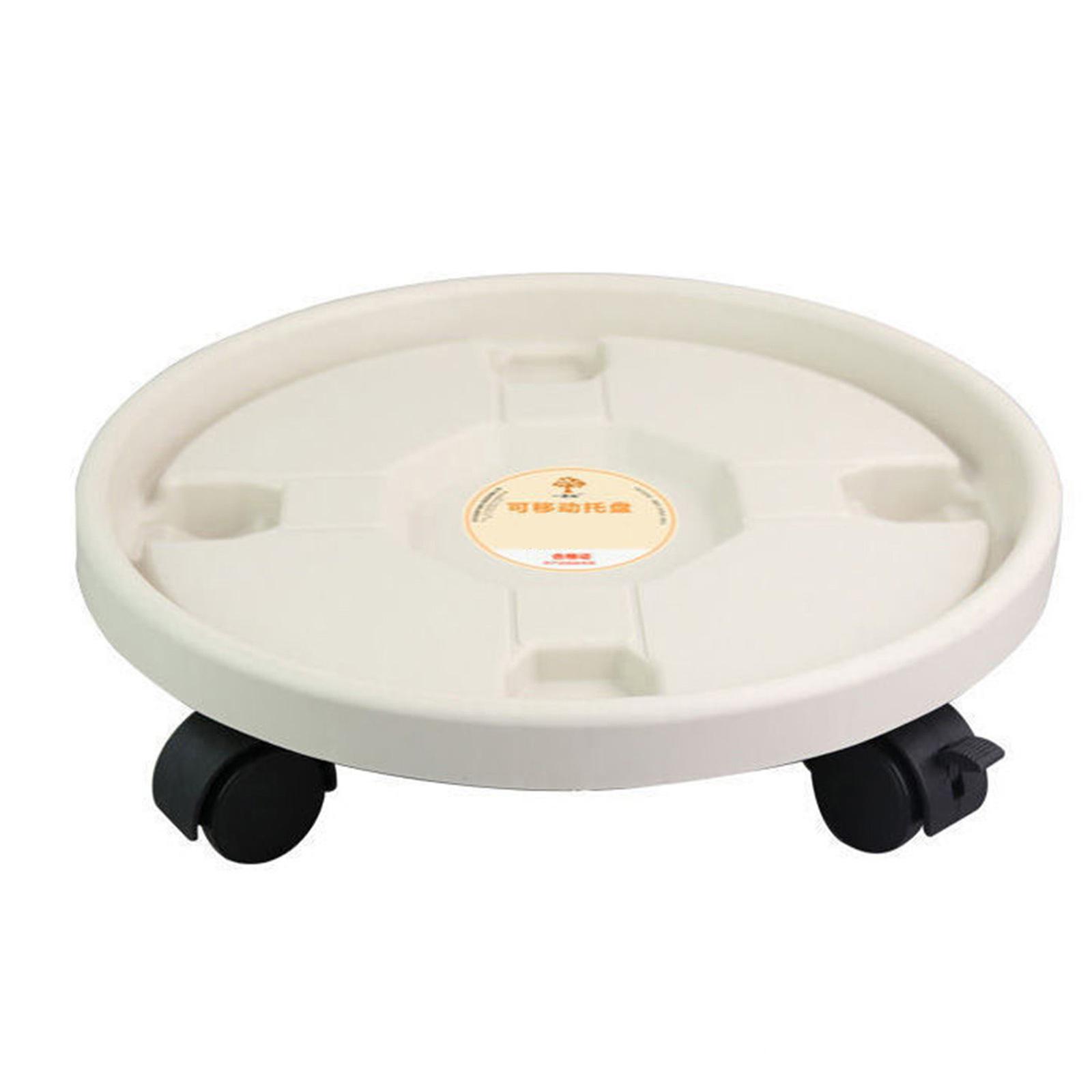 

Round Plastic Flower Pot Tray with Casters for Easy Movement and Water Collection