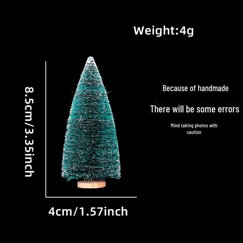 Schnee-beflockter Mini-Sisal-Weihnachtsbaum: Künstliche Weiße Zeder in verschiedenen Größen zur Dekoration von Mikrolandschaften