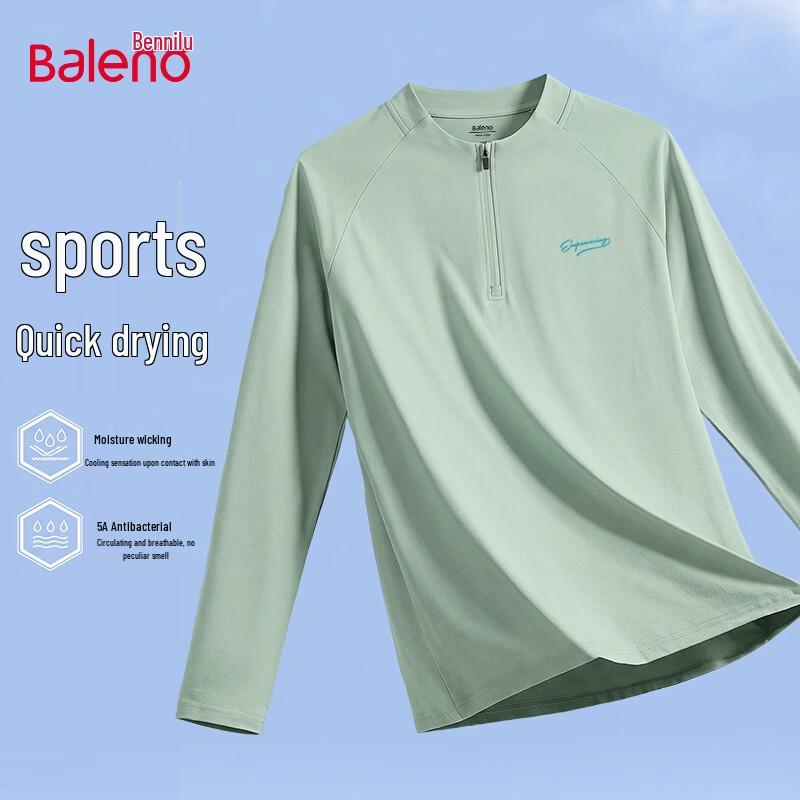 Baleno Men's Mock Neck Long Sleeve T-Shirt