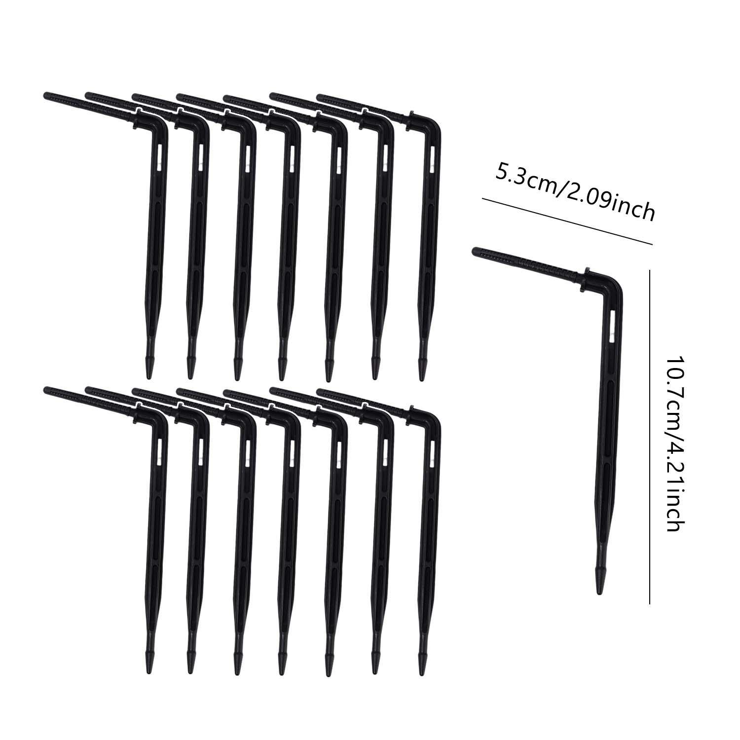 

150/15pcs Bend Arrow Dripper 90 Degree Micro Drip Irrigation Kit Emitters for 4/7mm Hose Garden Watering Tools Saving Drippers 15pcs чёрный