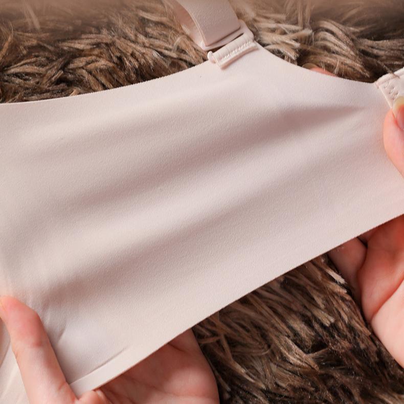 Invisible Bra Women's Gathering Underwear Fixed Cup Sexy Bra Push Up Bra