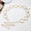 Women O Ring Hoop Chain Belts Fashionable Elegant Alloy Waist Belt Links Dress Decoration