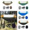 290x140cm Camping Hammock with Net Polyester Backpacking Hiking Travel Hanging Bed Netting
