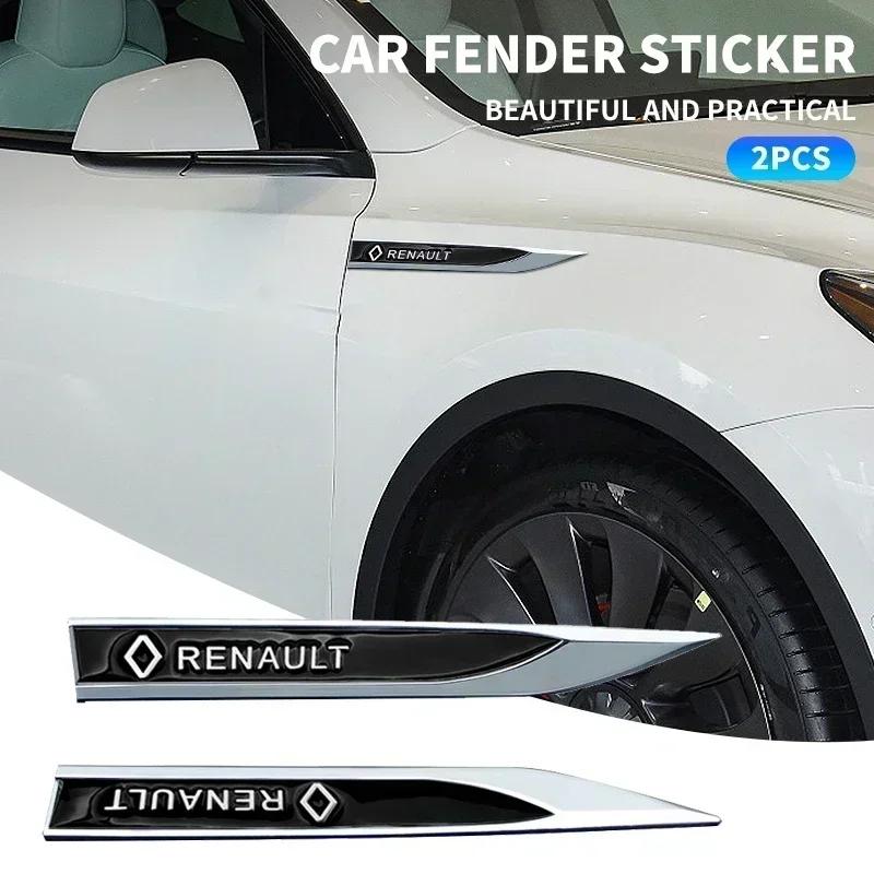 2PCS Car Body Side Label Blade Badge Sticker Decal For Renault Megane 2 3 4 RS Grand Scenic Clio 4 Captur Duster Accessories S666
