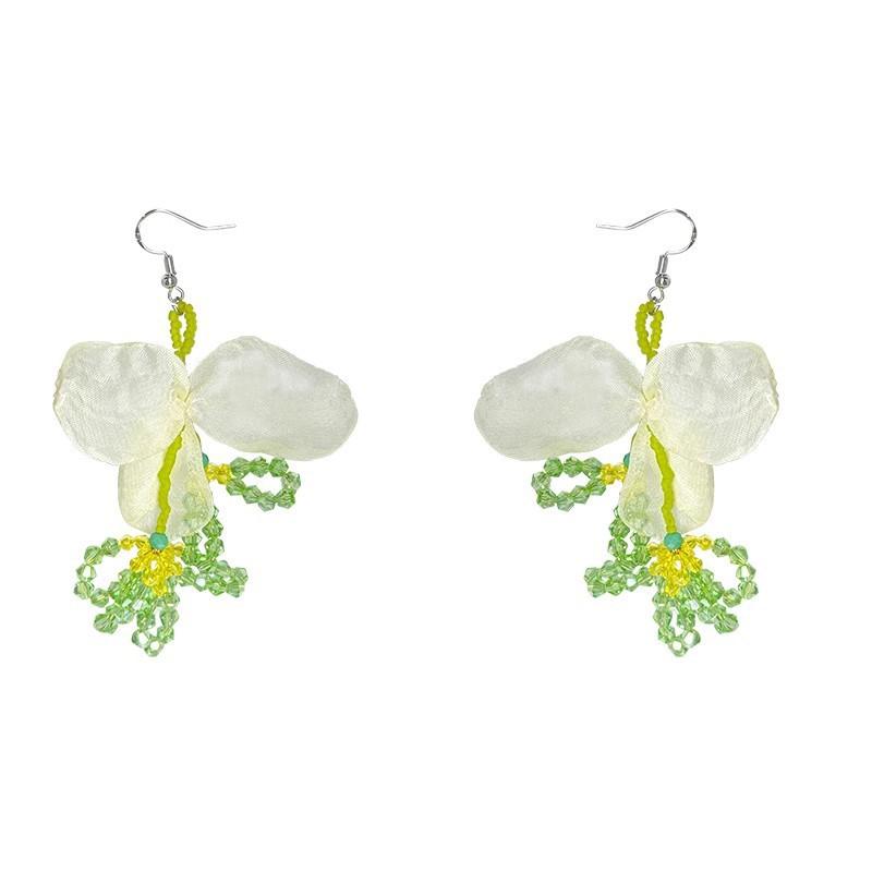 Summer Sweet and Elegant Beach-style Flower Earrings for Women. Versatile and High-end Silver Hook Earrings.