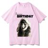 2026 Summer Cotton Faouzia BIRTHDAY Printed TShirts Vintage Graphic Tees Unisex Unisex Loose Casual Hip Hop Streetwear Comfort Tops