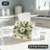 1pc Tissue Box, Vintage Botanical Bouquet Elegant Charm Pattern, 2D Flat Printing, Blocks Dust, Folds Flat, Tissue Bag, for The Kitchen, 2D Flat