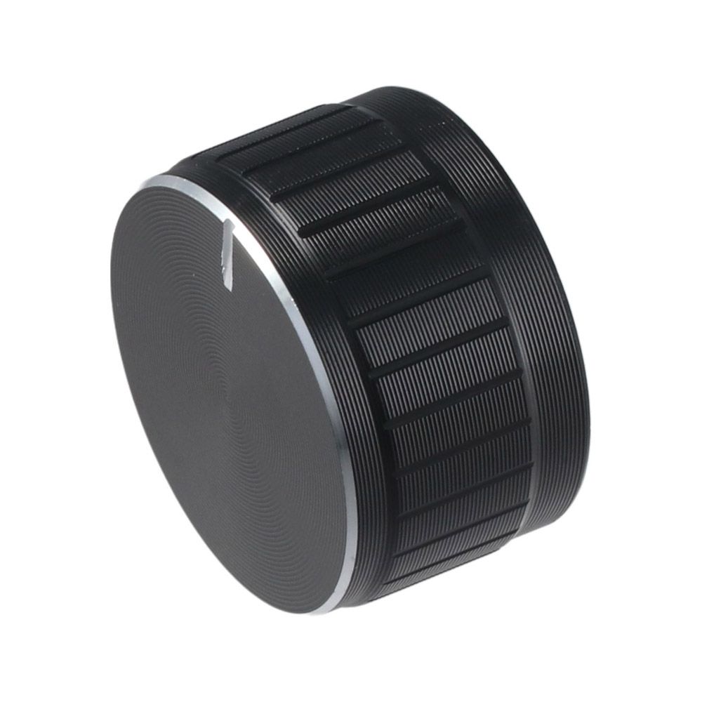 Hot Black Aluminum Alloy Volume Control Amplifier Knob Wheel 30*17mm Bass Tone Knob Potentionmeter Knobs Cap