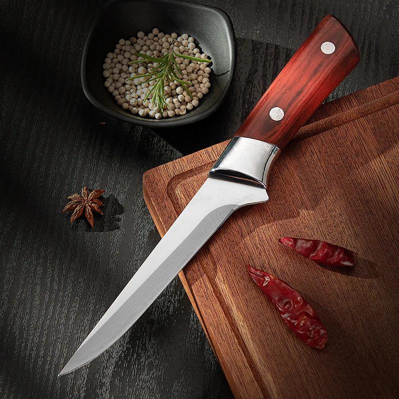 Kitchen Knife Boning Knife Hand Forged Fish Fillet Knife Stainless Steel Bone Meat Fruit Vegetables Fish Chef Cooking Knife