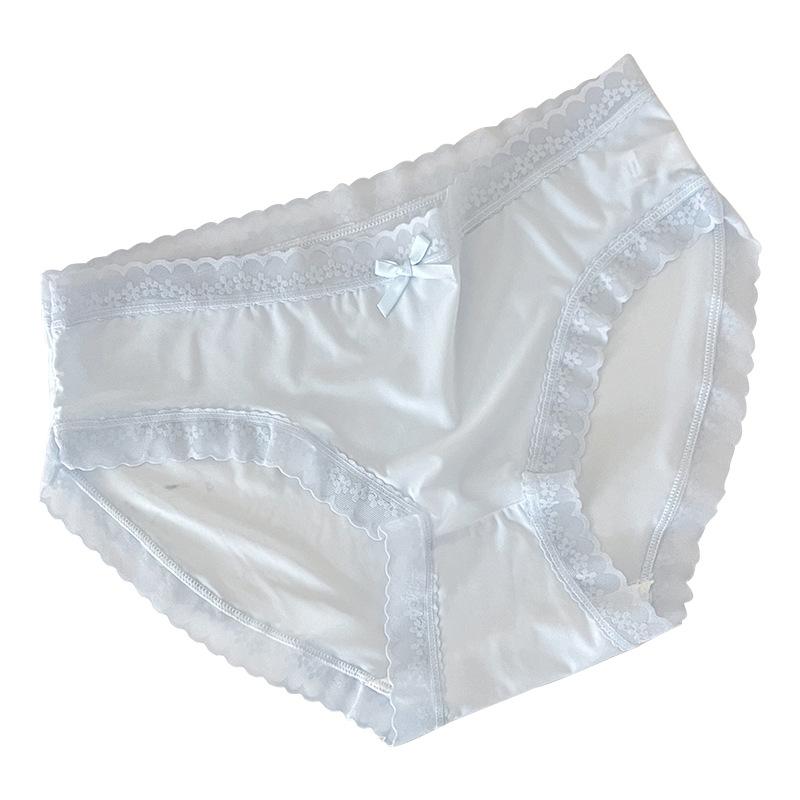 Bare Sense Eis-Seide Damen Slips Dünner Abschnitt Schnelltrocknend Atmungsaktiv Mittelhoch Geschnitten Mädchen Süße Reine Begierde Hautfreundliche Nahtlose Slips Sommer