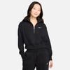Women S Nike SportSwear Phoenix Fleece French Terry Quarter Zip Crop Xphx Fz7202 010