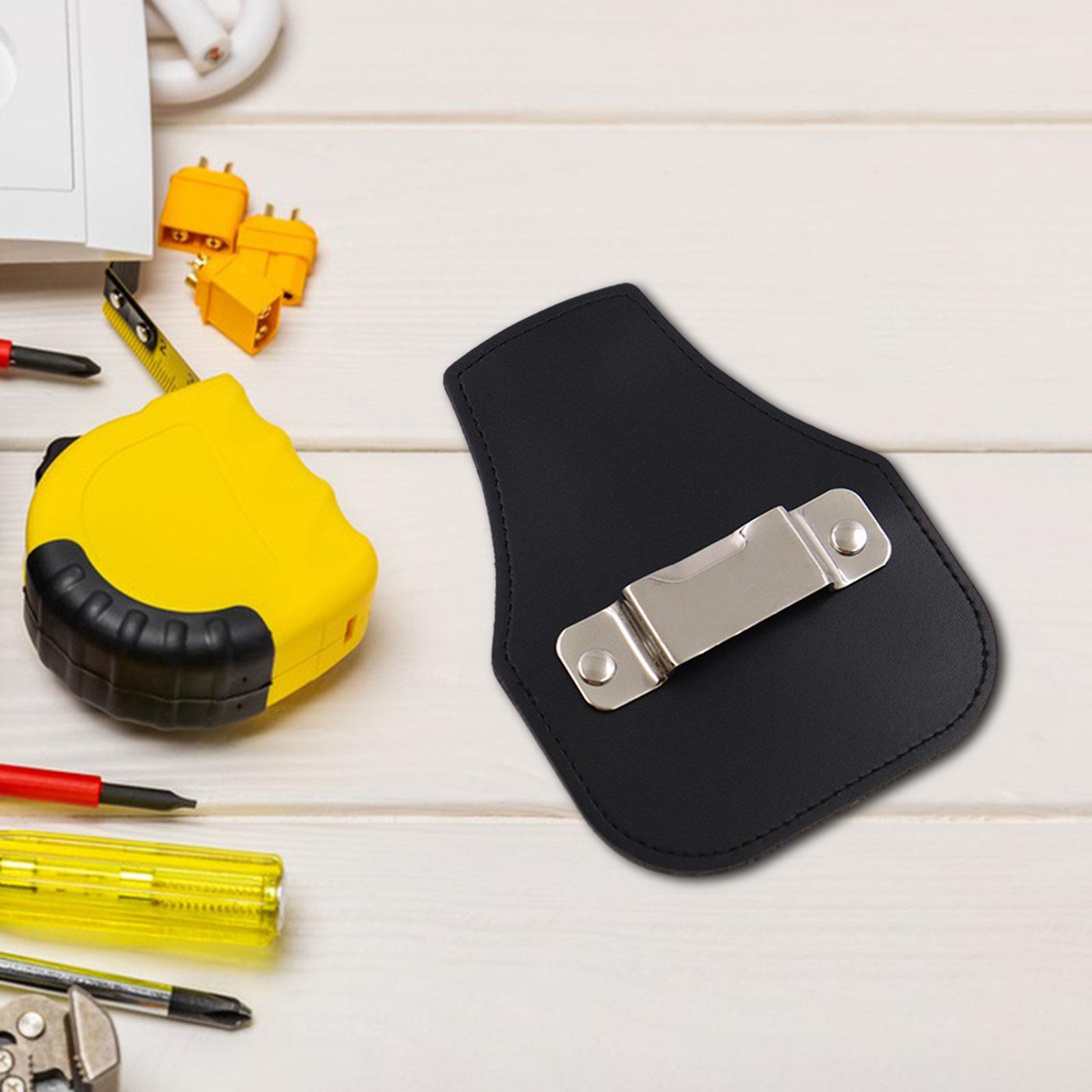 

Tape Measure Holder PU Leather Reinforced Pouch Tool Belt Clip Measuring Tape Holster for Carpenters Handymen Home Improvement чорний