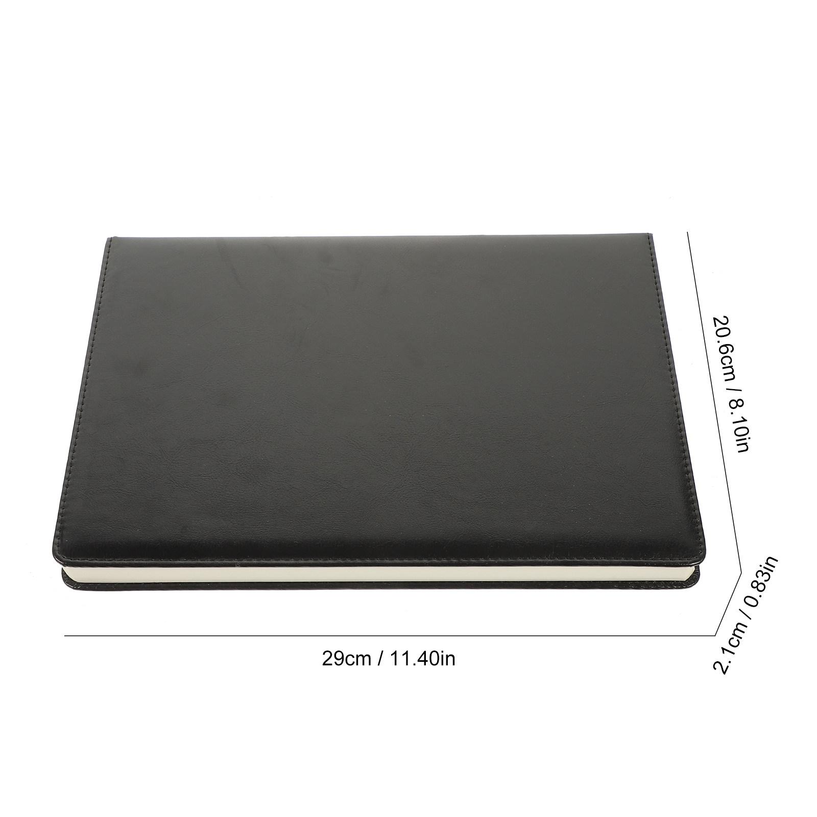 Planner Notebook A4 Lined Paper PU Cover Daily Schedule Notepad Office Agenda Notepad Writing Journal A4 Paper Lined чёрный