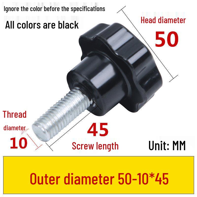 Star-Shaped Bakelite Hand-Tightening Screw Handle (M4-M10)