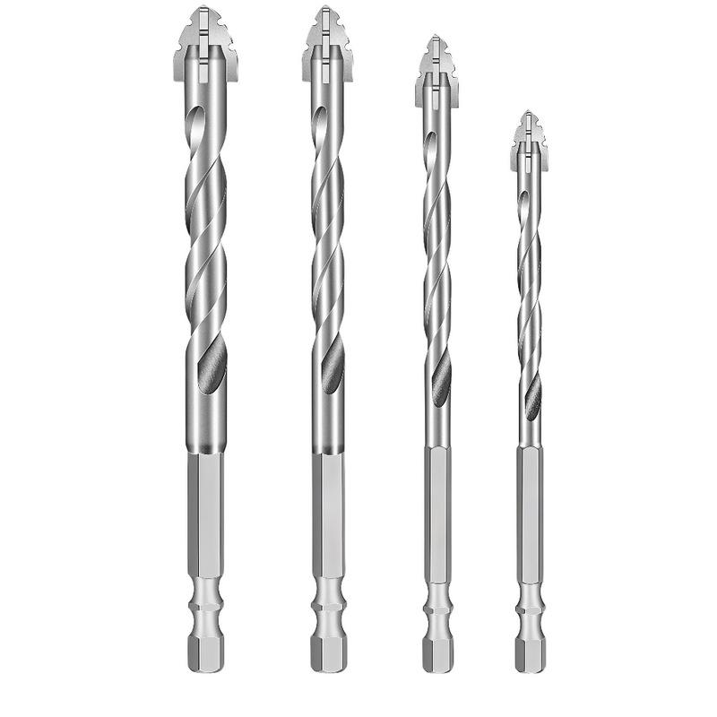 Four-Blade Serrated Drill Bit for Tile, Concrete & Glass