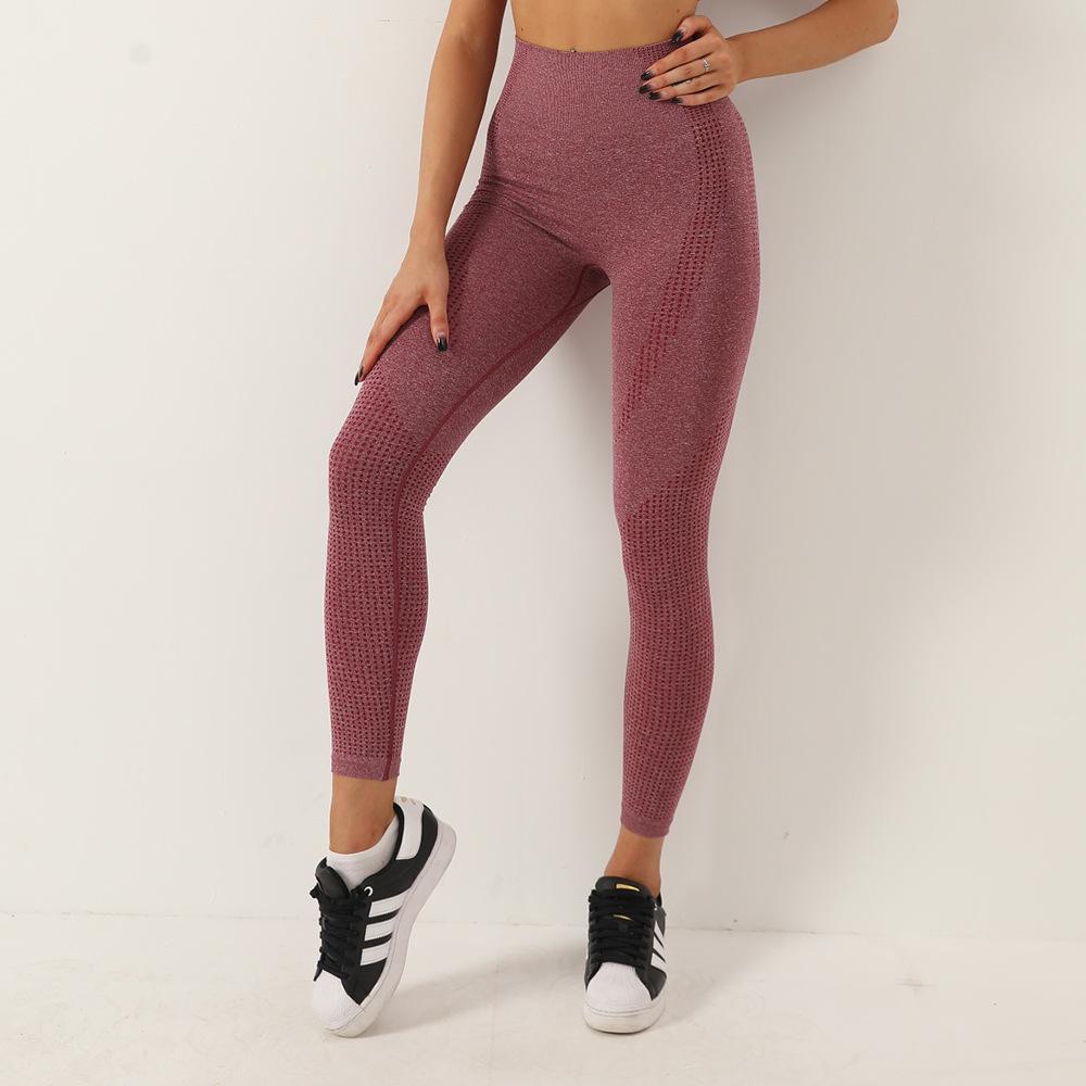 Damen High Waist Nahtlose Yoga- und Laufleggings