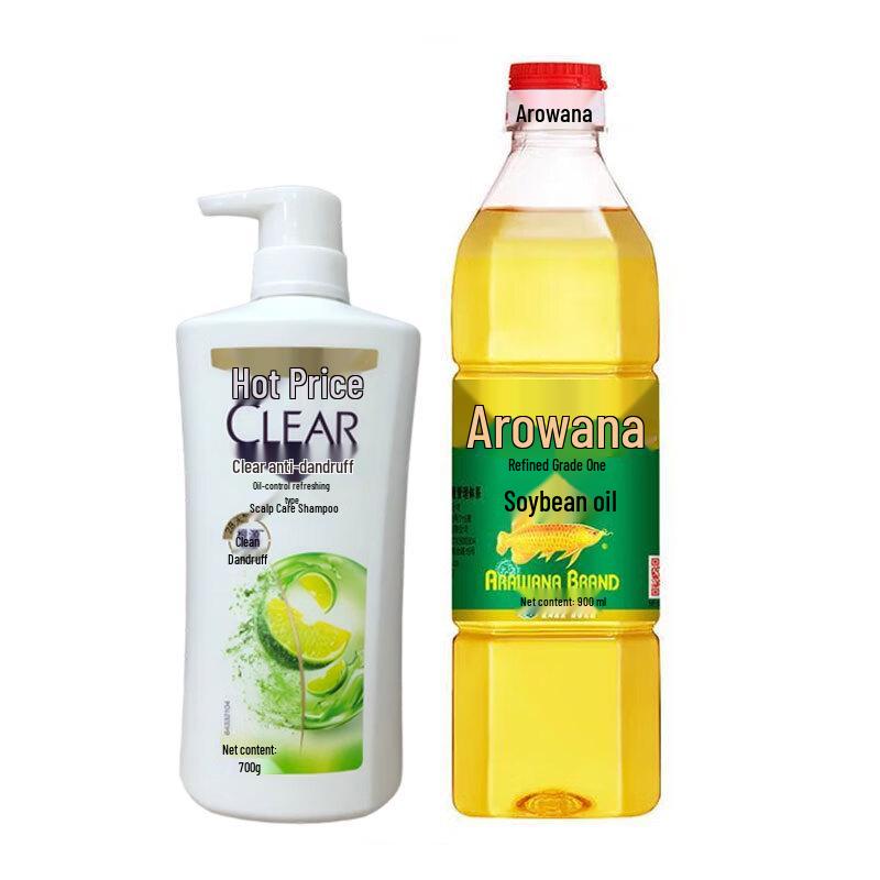 Clear Scalp Care Anti-Dandruff Shampoo 700g with Refined Soybean Oil 900ml