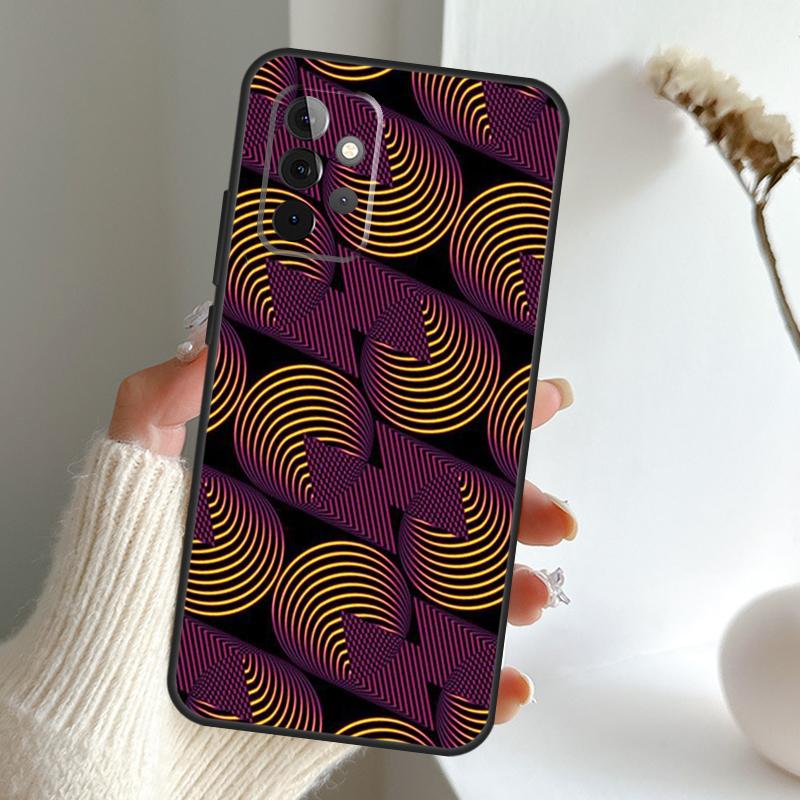 African Style Fabric Print Case For Samsung Galaxy A16 A26 A36 A56 A55 A35 A15 A54 A34 A14 A52 A32 A12 A13 A33 A53 A17