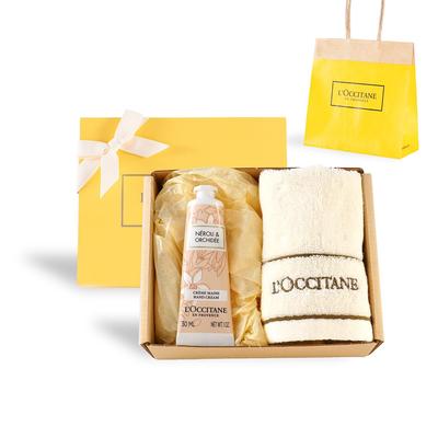 Neroli Orchidee Hand Cream Gift Set with Towel and Shopper Bag Perfect for Thank You or Farewell Gifts L'OCCITANE - Birthdays, Celebrations, Gifts,