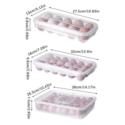 10/18/34 Griglie Contenitore per Uova con Coperchio Frigorifero da Cucina Contenitore per Uova Contenitore per Uova Vassoio Organizzatore per Uova da Frigorifero