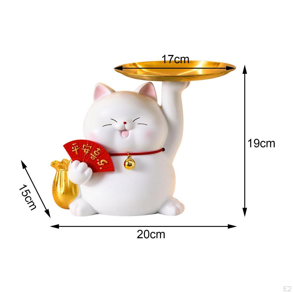 Cat Resin Sculpture: Versatile Organizer for Home and Office Decor