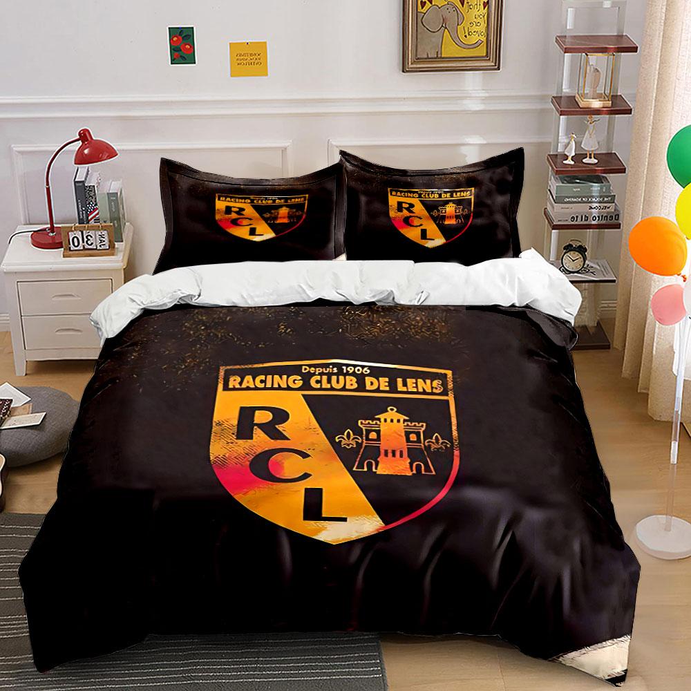Racing Club De Lens Bedding Set Bedding Duvet Cover Set Duvet Cover Pillowcases (1 * Duvet Cover 2 * Pillowcases, Without Duvet Insert)