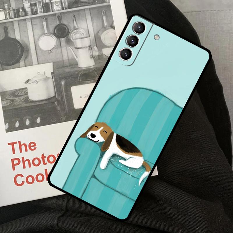 Beagle Puppy Dog Phone Case For Samsung Galaxy S24 S22 S23 Ultra S20 S21 S24 FE S9 S10 Note 10 Plus 20 Ultra
