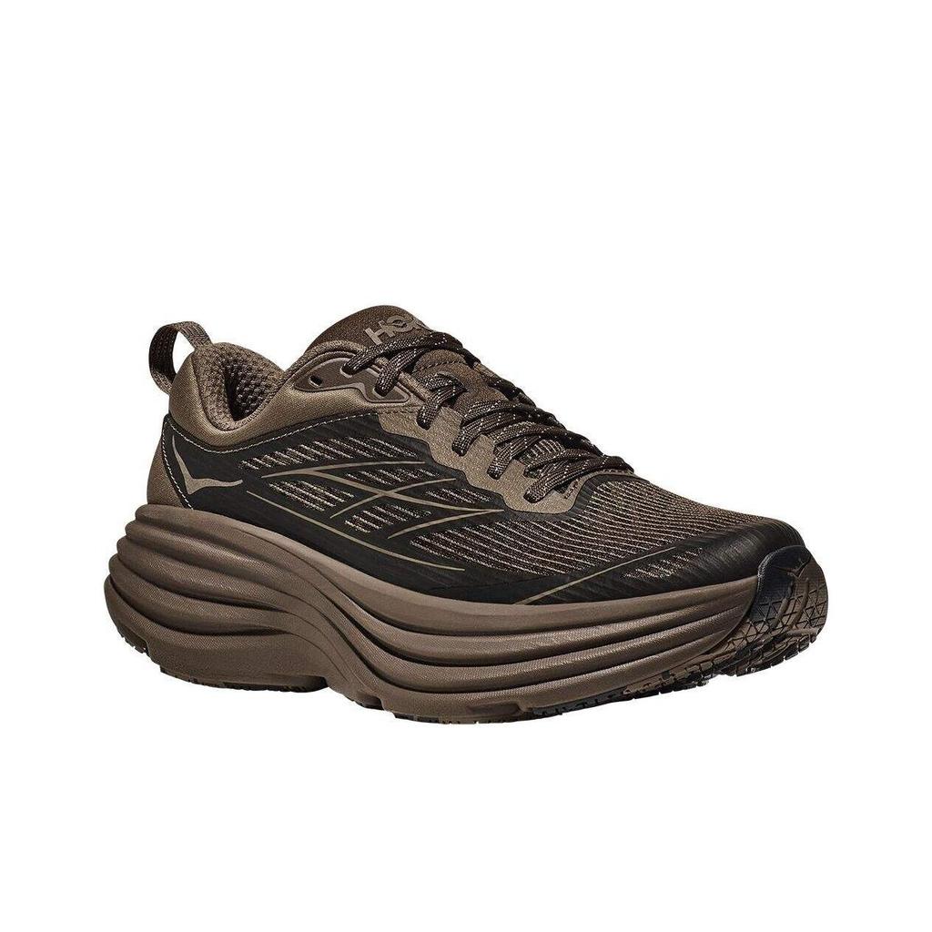 HOKA Bondi 8 Caged Stealth Tech Pack Unisex Sneakers Brown Umber Deep-Umber 1155391-UBR