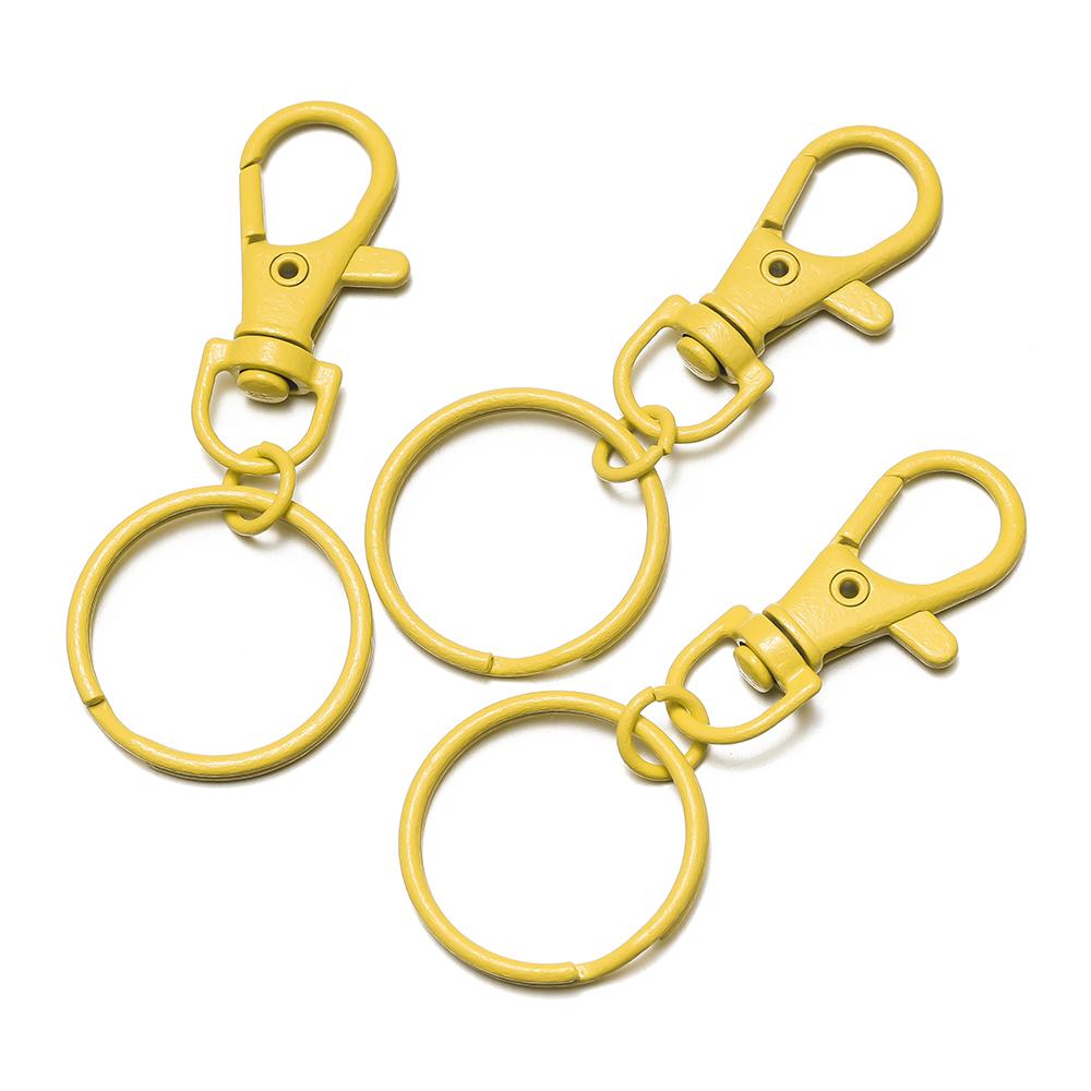 

5/10pcs Multicolor Keyring Lobster Clasp Hooks With Adjustable Buckle For Making Keychain DIY Bags Doll Hook Jewelry Accessories 5pcs жовтий