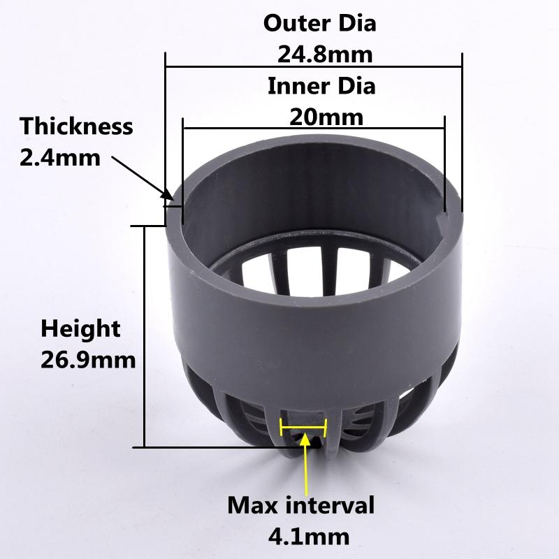 

2-20PCS PVC Pipe Vent Cap Fish Tank Permeable Seafood pool Overflow Pipe Fittings Filter Isolation Aquarium Pipe Fittings 2 pcs