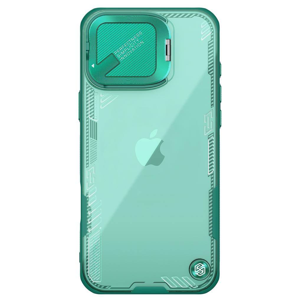 NILLKIN Iceblade Prop for iPhone 16 Pro Max Case PC+TPU Phone Shell with Lens Cover Kickstand