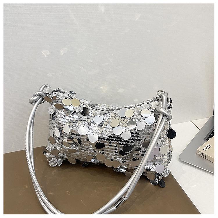 Niche Design Women's Versatile Sequin Evening Shoulder Bag - 2026 Summer New Arrival