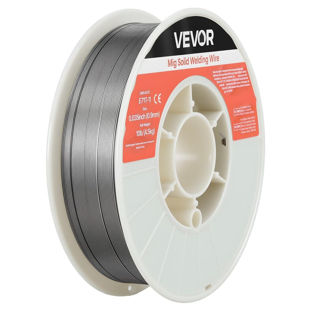Flux Core MIG Welding Wire, E71T-11 0.9mm 4.5kg, Gasless Mild Steel Welding Wire with Low Spatter for All Position Arc Welding, Self-Shielded for