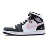 Jordan Air Jordan 1 Skórzane Amortyzacja, Odporne na Ścieranie Wysokie Buty Koszykarskie Vintage Damskie Czarne Różowe Białe DQ8423-103(Zespół-)