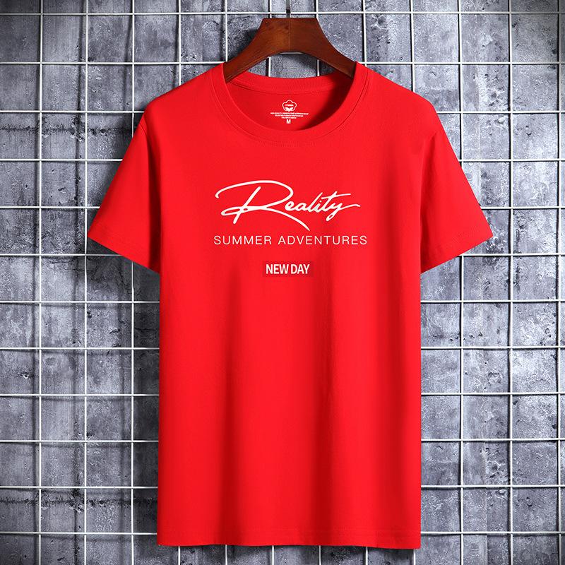 Camiseta de manga corta para hombre, camisa holgada de media manga a la moda para hombre, camisa estampada