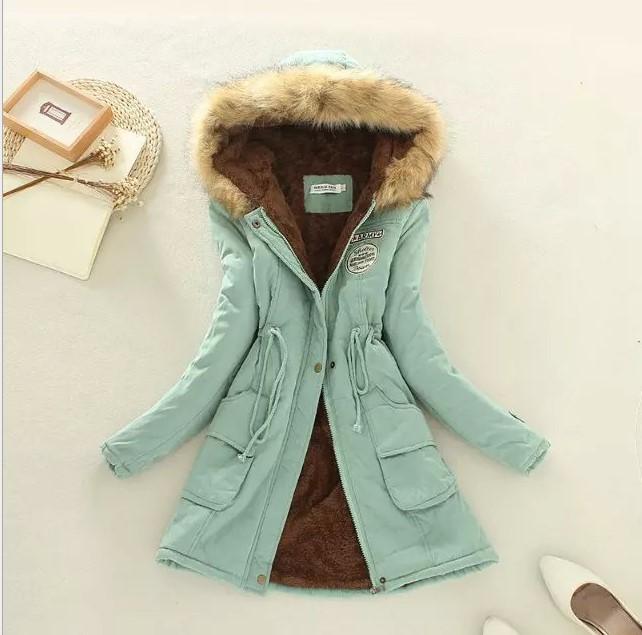 Womens Winter Down Coat Jackets Women Thicken Warm Winter Fur Collar Plus Size Parkas for Women Long Down Parka