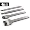 3/4/5/6mm Stainless Steel Diamond Chisel DIY Leather Tool Handmade Leathercraft Stitching Hole Punch Oblique Flat