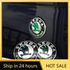 Car Sticker 2025 Hot ABS 80mm 90mm Car Front Head Hood Rear Trunk Classic Model For Skoda Octavia Superb MK2 Fabia Rapid Roomste