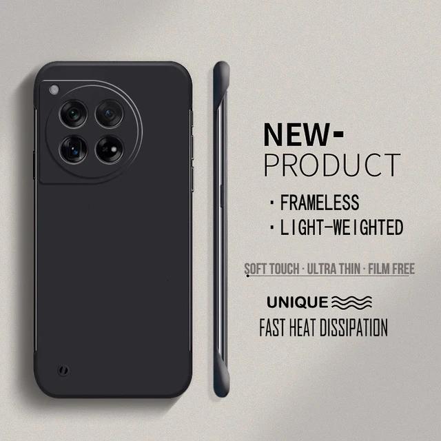 Frameless Hard PC Matte Phone Case For Oneplus 12 12R 11 11R 10T 10R 10 Pro Protective Bumper Solid Shell Cover Cases