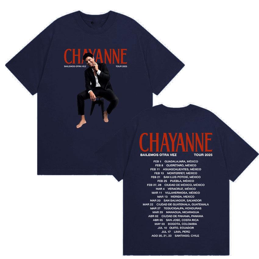

Rapper Chayanne Bailemos Otra Vez Tour 2026 Album T Shirt Men Hip Hop Gothic Punk Tshirts 90s Vintage Oversized Cotton Tshirts 4XL