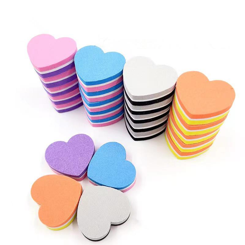 50 Pcs Professional Mini Sponge Nails Art Buffer File Sandpaper Manicure Tips Care File Sanding Polishing Accessories Tools