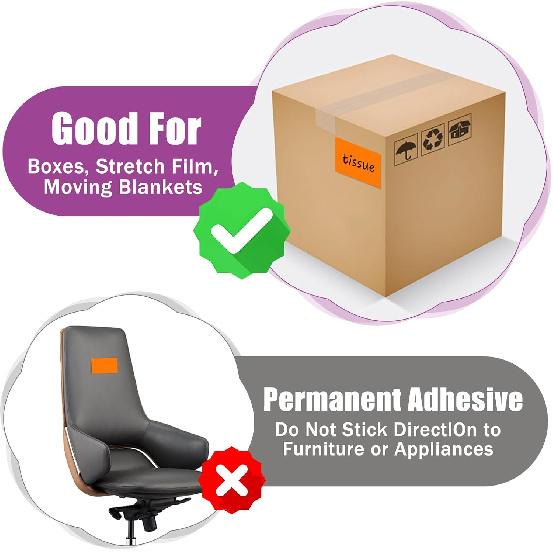 360 Pcs Colored Label Stickers,12 Colors 3" X 2" Color Coding Labels, Home Moving Labels, Name Sticker